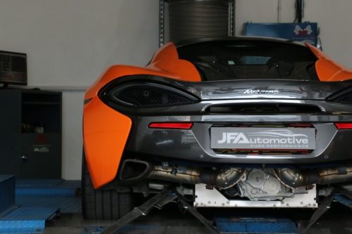 McLaren 570s Strapped Down On Our Dyno Ahead Of Tuning