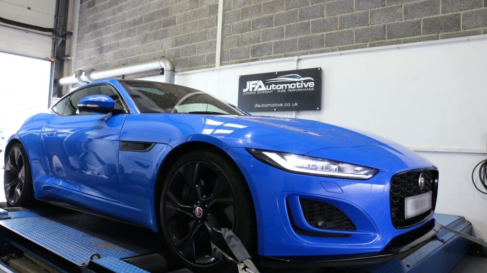 Jaguar F-Type Strapped Onto Dyno
